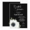 Black White Anemones Floral Bridal Shower Invites