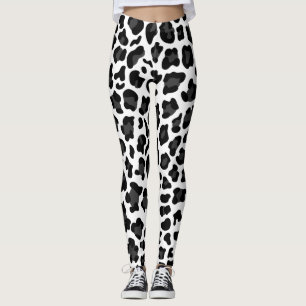 Black/White Animal Print Women's Leggings