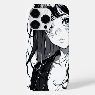 Black & White Anime Girl Case-Mate iPhone 14 Pro Case