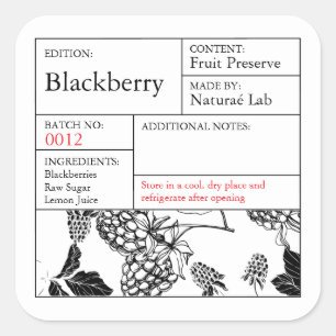 Black & White Apothecary Blackberry label