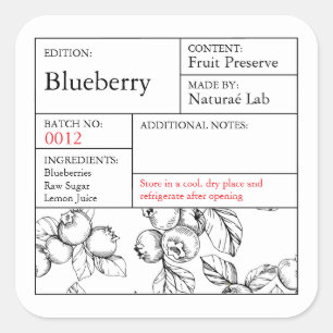 Black & White Apothecary Blueberry label