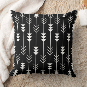 Black & White Arrows Pattern Simple Art Cushion