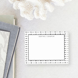 Black & White Arrows Personalised Sticky Notes