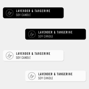 Black White Assorted Candle Tamper-proof Seal Logo