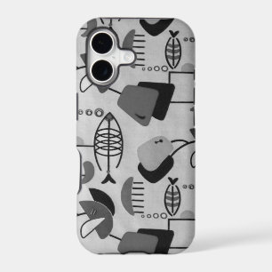 Black & White Atomic Pattern iPhone 5/5S Case