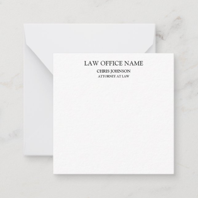 Black White Attorney at Law Business Profile Card (Front)