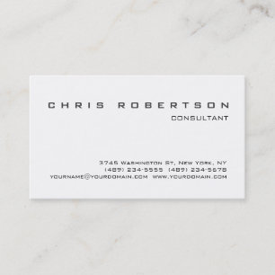 Black White Attractive Charming Business Card