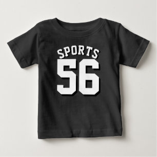 Black & White Baby Sports Jersey Design T-Shirt
