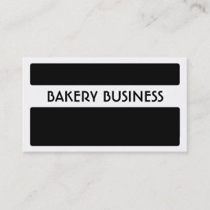 Black white bakery business cards