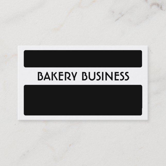 Black white bakery business cards (Front)