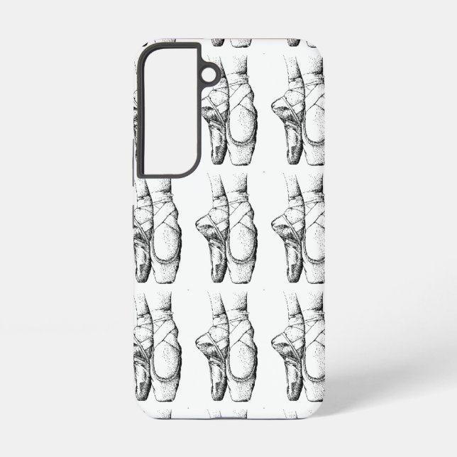 Black & White Ballet Shoes Samsung Galaxy S22 Case (Back)