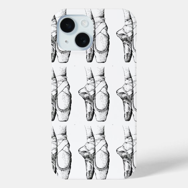 Black & White Ballet Slipper Case-Mate iPhone Case (Back)