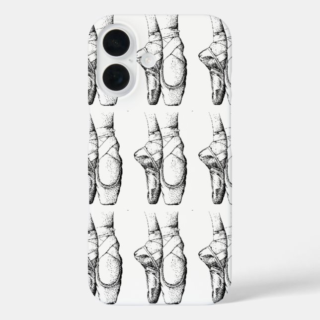 Black & White Ballet Slipper Case-Mate iPhone Case (Back)