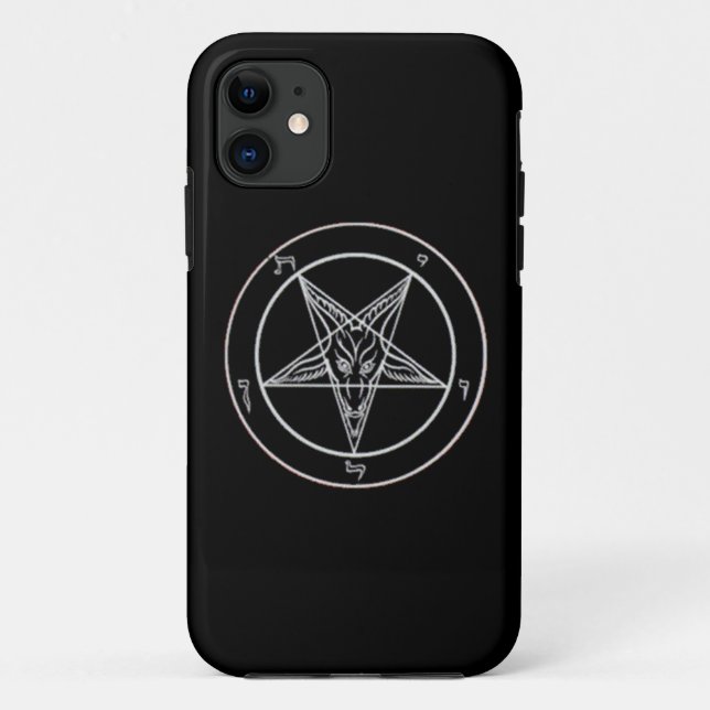 Black/White Baphomet Phone Case (Back)