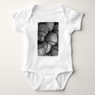 Black & White Baseball Baby Bodysuit