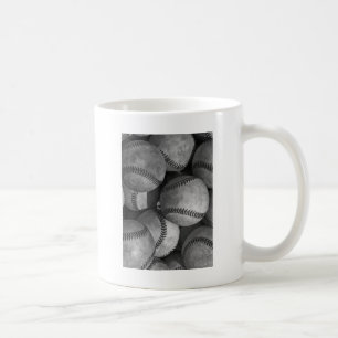 Black & White Baseball Coffee Mug