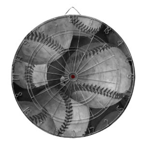 Black & White Baseball Dartboard