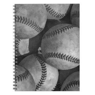 Black & White Baseball Notebook