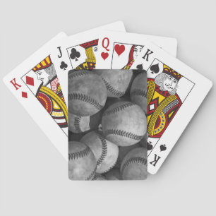 Black & White Baseball Playing Cards