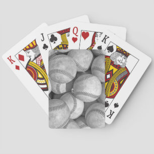 Black & White Baseball Playing Cards