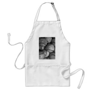 Black & White Baseball Standard Apron