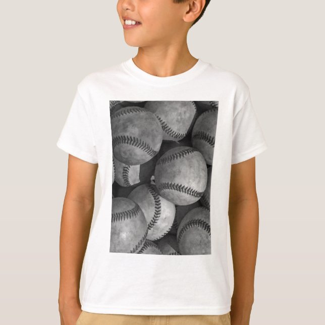 Black & White Baseball T-Shirt (Front)