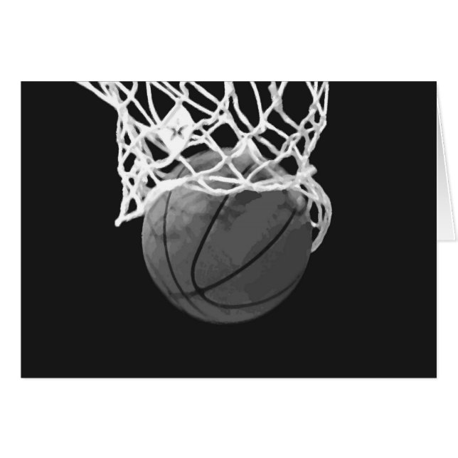Black & White Basketball (Front Horizontal)