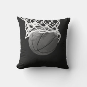 Black & White Basketball American MoJo Pillow