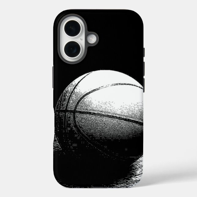 Black White Basketball Art Case-Mate iPhone Case (Back)