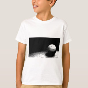 Black White Basketball Art T-Shirt