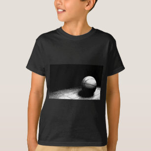Black White Basketball Art T-Shirt