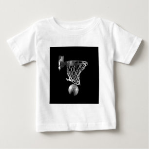 Black & White Basketball Baby T-Shirt