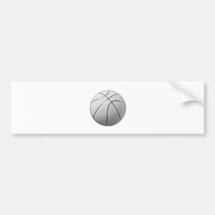 Black & White Basketball Bumper Sticker