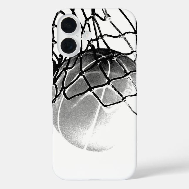 Black & White Basketball Case-Mate iPhone Case (Back)
