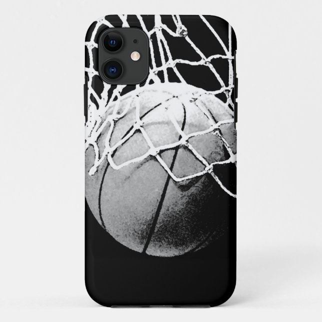 Black & White Basketball Case-Mate iPhone Case (Back)