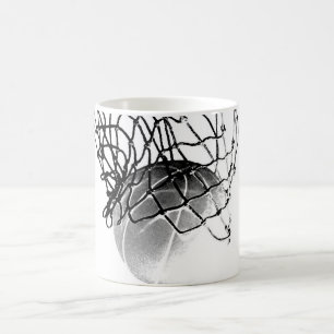 Black & White Basketball Coffee Mug