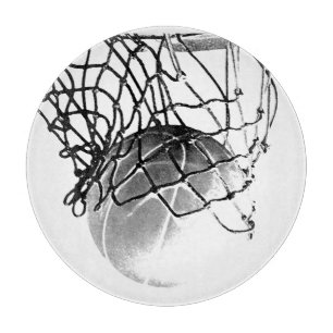 Black & White Basketball Cutting Board