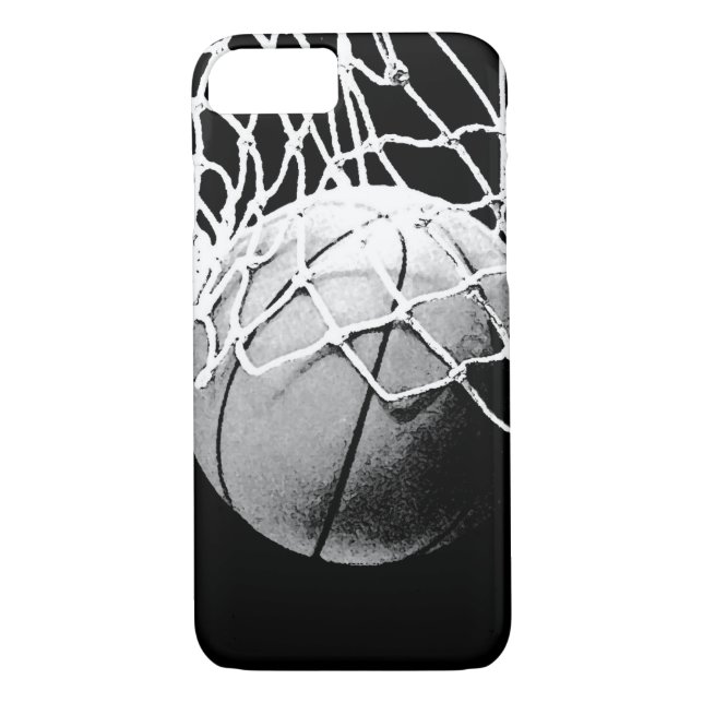 Black & White Basketball iPhone 7 Case (Back)
