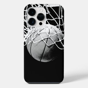 Black & White Basketball iPhone 14 Pro Max Case