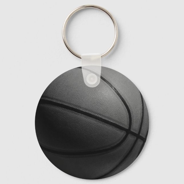 Black & White Basketball Key Ring (Front)