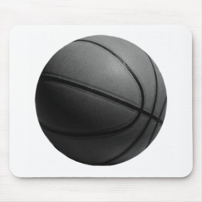 Black & White Basketball Mouse Mat (Front)