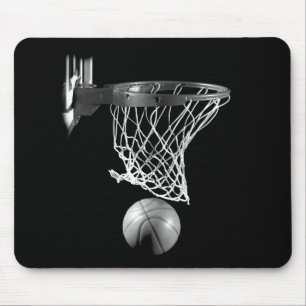 Black & White Basketball Mouse Mat