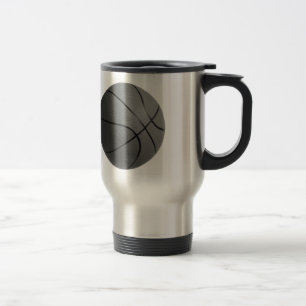 Black White Basketball Mug