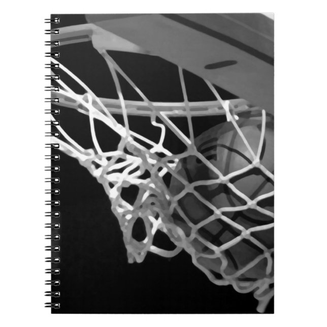 Black & White Basketball Notebook (Front)