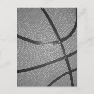 Black & White Basketball Postcard