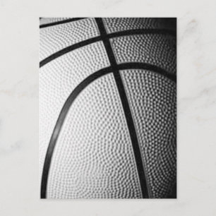 Black & White Basketball Postcard