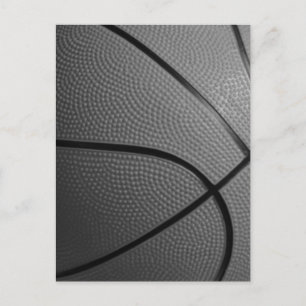 Black & White Basketball Postcard
