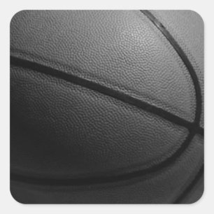 Black & White Basketball Square Sticker