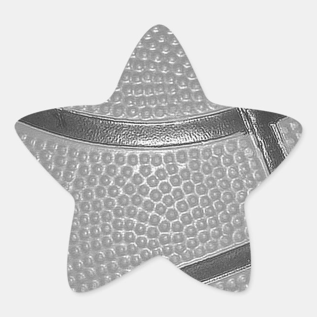 Black & White Basketball Star Sticker (Front)