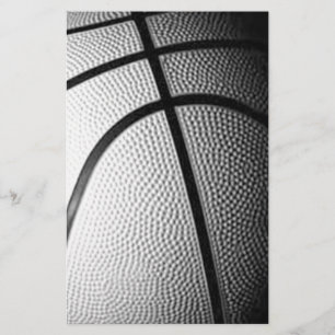 Black & White Basketball Stationery